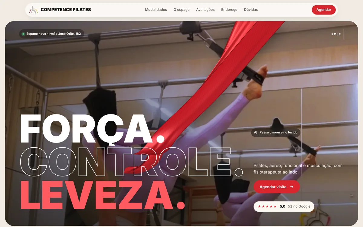 Site da Competence Pilates
