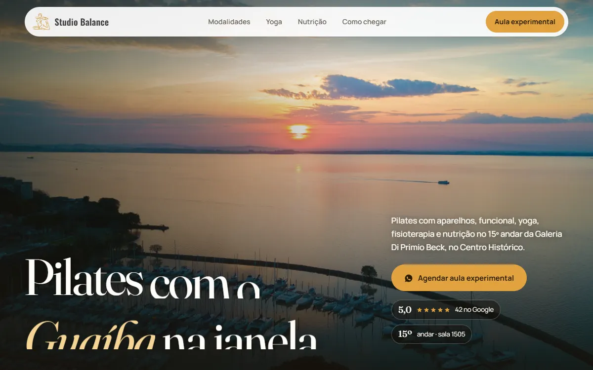 Site do Studio Balance